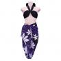 Hula Kahiko Pareo with attached Sash / Purple / J2554pu
