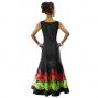 Hula Long Dress with Lehua Print / Luxury Collection / Black / J2555bk