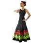 Hula Long Dress with Lehua Print / Luxury Collection / Black / J2555bk