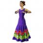 Hula Long Dress with Lehua Print / Luxury Collection / Purple / J2555pu
