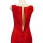 Hula Long Dress with Lehua Print / Luxury Collection / Red / J2555rd