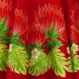 Hula Long Dress with Lehua Print / Luxury Collection / Red / J2555rd