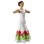 Hula Long Dress with Lehua Print / Luxury Collection / White / J2555wh