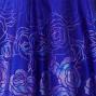 Hula Long Dress with Lokelani Print / Luxury Collection / Blue / J2556bl