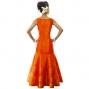 Hula Long Dress with Lokelani Print / Luxury Collection / Orange / J2556or