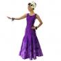 Hula Long Dress with Lokelani Print / Luxury Collection / Purple / J2556pu