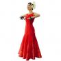 Hula Long Dress with Lokelani Print / Luxury Collection / Red / J2556rd