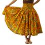 Hula Pa'u Skirt / Monstera & Honu / Orange  / G2570
