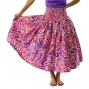 Hula Pa'u Skirt / Monstera & Honu / White & Purple / G2574