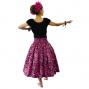 Hula Pa'u Skirt / Monstera & Honu / Black & Pink / G2576