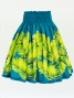 Hula Pa'u Skirt with Banana Leaf Print / Blue / G2607
