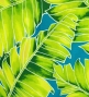 Hula Pa'u Skirt with Banana Leaf Print / Blue / G2607