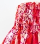 3-PIECE SET / Hula Pa'u Skirt / Rose Print / Red / J2611-3