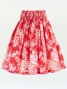 Hula Pa'u Skirt / Rose Print / Red / G2611