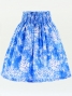 Hula Pa'u Skirt / Rose Print / Blue / G2615