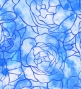 Hula Pa'u Skirt / Rose Print / Blue / G2615