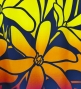 Hula Pa'u Skirt with Tiare Print / Orange & Red / J2619