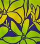 Hula Pa'u Skirt with Tiare Print / Blue & Green / G2621