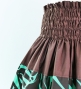 Hula Pa'u Skirt with Protea & Torch Ginger Print / Brown & Blue / G2625