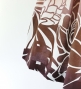 Hula Pa'u Skirt with Protea & Torch Ginger Print / Brown / G2626
