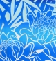 Hula Pa'u Skirt with Protea & Torch Ginger Print / Blue / G2628
