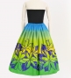 Hula Tube Top Dress with Tiare print / Green / G2631gr