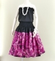 Hula Pa'u Skirt with Botanical Print / Pink / G2632