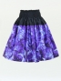 Hula Pa'u Skirt with Botanical Print / Purple / G2635