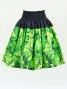 Hula Pa'u Skirt with Botanical Print / Green / G2636