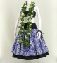 Hula Double & Reversible Pau Skirt with Kahiko Print / Black / G2638