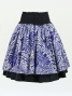 Hula Double & Reversible Pau Skirt with Kahiko Print / Black / G2638