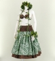 Hula Double & Reversible Pau Skirt with Kahiko Print / Brown / G2639