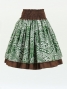Hula Double & Reversible Pau Skirt with Kahiko Print / Brown / G2639
