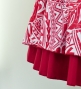 Hula Double & Reversible Pau Skirt with Kahiko Print / Red / G2640