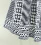 Hula Pa'u Skirt with Kahiko Print / White & Black / G2641