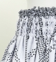 Hula Pa'u Skirt with Kahiko Print / White & Black / G2641