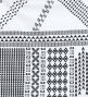 Hula Pa'u Skirt with Kahiko Print / White & Black / G2641