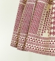 Hula Pa'u Skirt with Kahiko Print / Beige & Wine / G2645