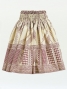 Hula Pa'u Skirt with Kahiko Print / Beige & Wine / G2645