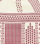 Hula Pa'u Skirt with Kahiko Print / Beige & Wine / G2645