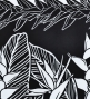 Hula Pa'u Skirt with Bird of Paradise Print / White & Black / G2651