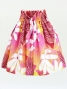 Hula Pa'u Skirt with Lehua & Tiare Print / Pink / J2659