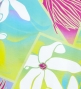 Hula Pa'u Skirt with Lehua & Tiare Print / Rainbow / J2661