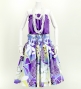 Hula Pa'u Skirt with Lehua & Tiare Print / Purple / G2663