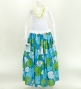 Hula Long Pa'u Skirt / Monstera Print / Blue / J2668