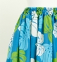 Hula Long Pa'u Skirt / Monstera Print / Blue / J2668