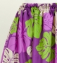 Hula Long Pa'u Skirt / Monstera Print / Purple / J2669