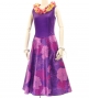 Hula Midi Dress with Hibiscus Print / Luxury Collection / Purple / J2672pu