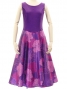 Hula Midi Dress with Hibiscus Print / Luxury Collection / Purple / J2672pu