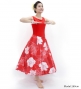 Hula Midi Dress with Hibiscus Print / Luxury Collection / Red / J2672rd